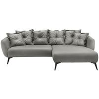 Ecksofa Baggio Grau S: 277x162 cm - Schwarz/Grau, MODERN, Textil (277/162cm) - Livetastic