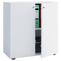 Aktenschrank Lona Weiß Dekor B: 70 cm - Weiß, Basics, Holzwerkstoff (70/74/39cm) - MID.YOU