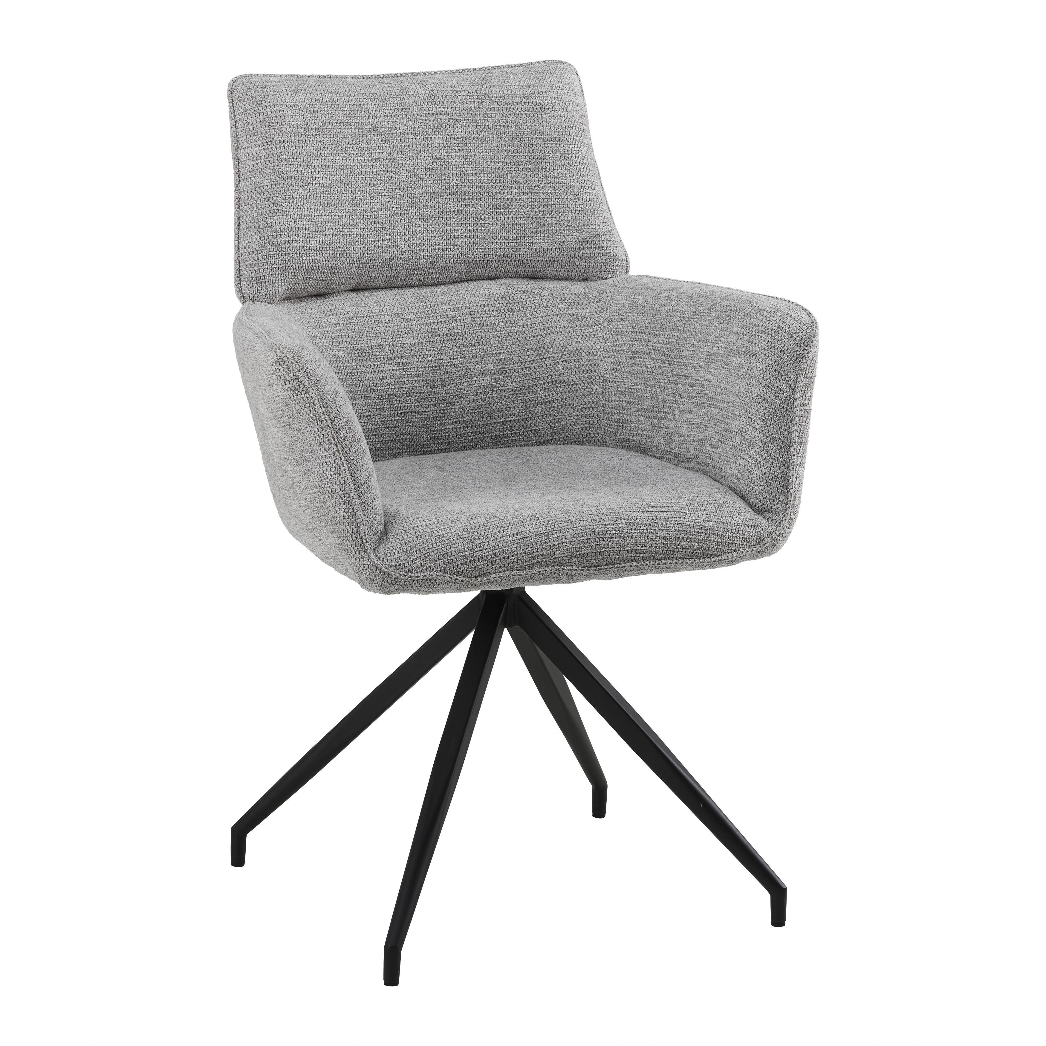 Stolička PAOLO sivá - čierna/sivá, Modern, kov/drevo (57/89/62cm) - Bessagi Home