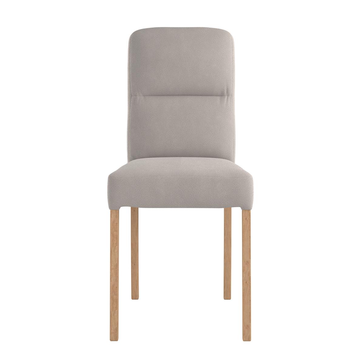 Vierfußstuhl Emma Ii Webstoff Weiß, B: 43 Cm - Eichefarben/Weiß, KONVENTIONELL, Holz/Textil (43/91/58cm)