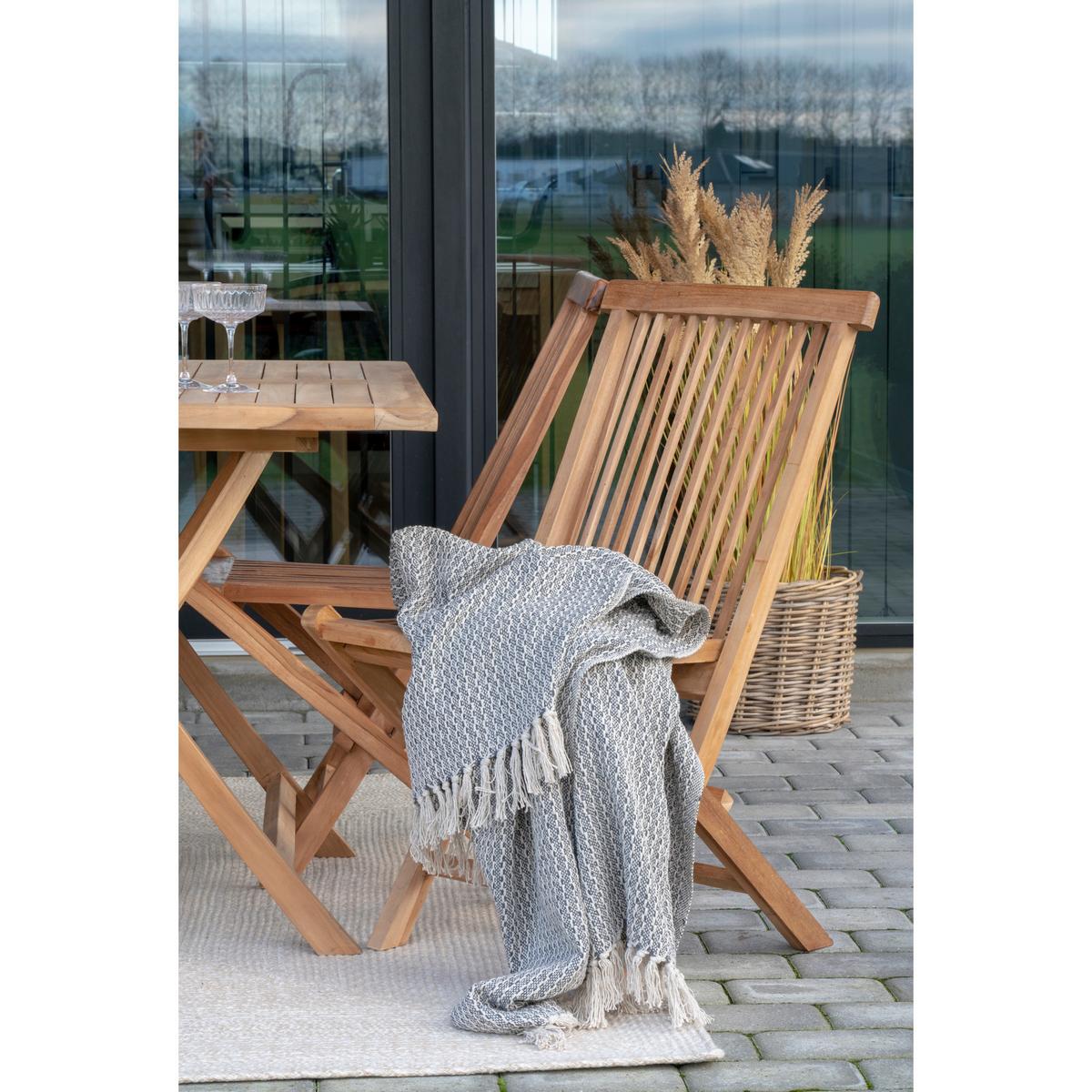 GARTENSTUHL-SET Toledo Braun B: 46 cm - Teakfarben, MODERN, Holz (46/89/62cm) - Gardenson