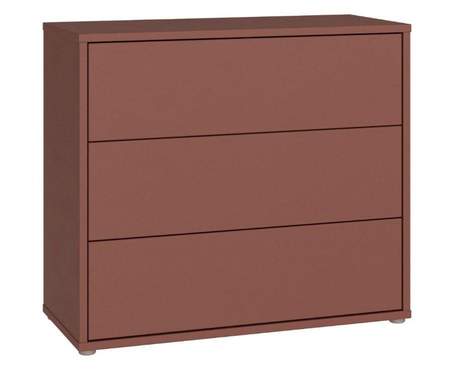 Komoda farba terracotta - terakotová, Modern, kompozitné drevo (94,8/83,1/41,5cm)