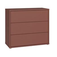 Komoda farba terracotta - terakotová, Modern, kompozitné drevo (94,8/83,1/41,5cm)