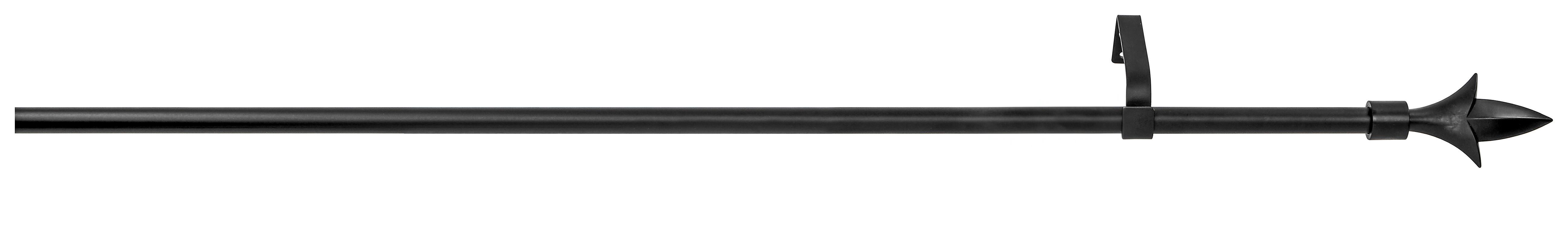 Rundstangengarnitur 1-lfg Paul Schwarz L: 130-240 cm - Schwarz, KONVENTIONELL, Metall (130-240cm) - Ondega