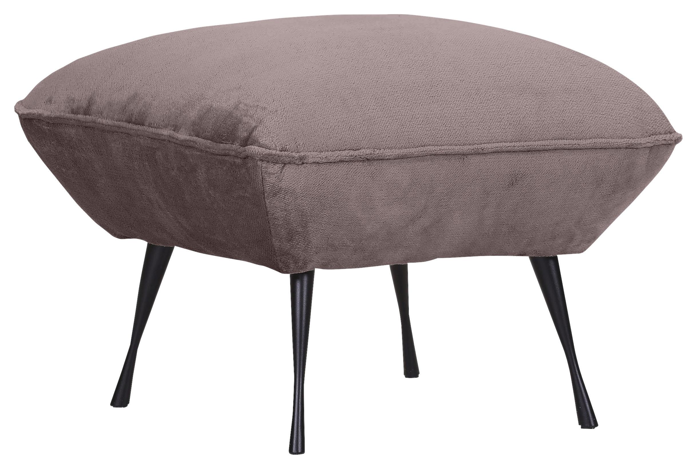 Hocker Lorris - Schlammfarben/Schwarz, KONVENTIONELL, Textil (60/49/53cm) - MID.YOU