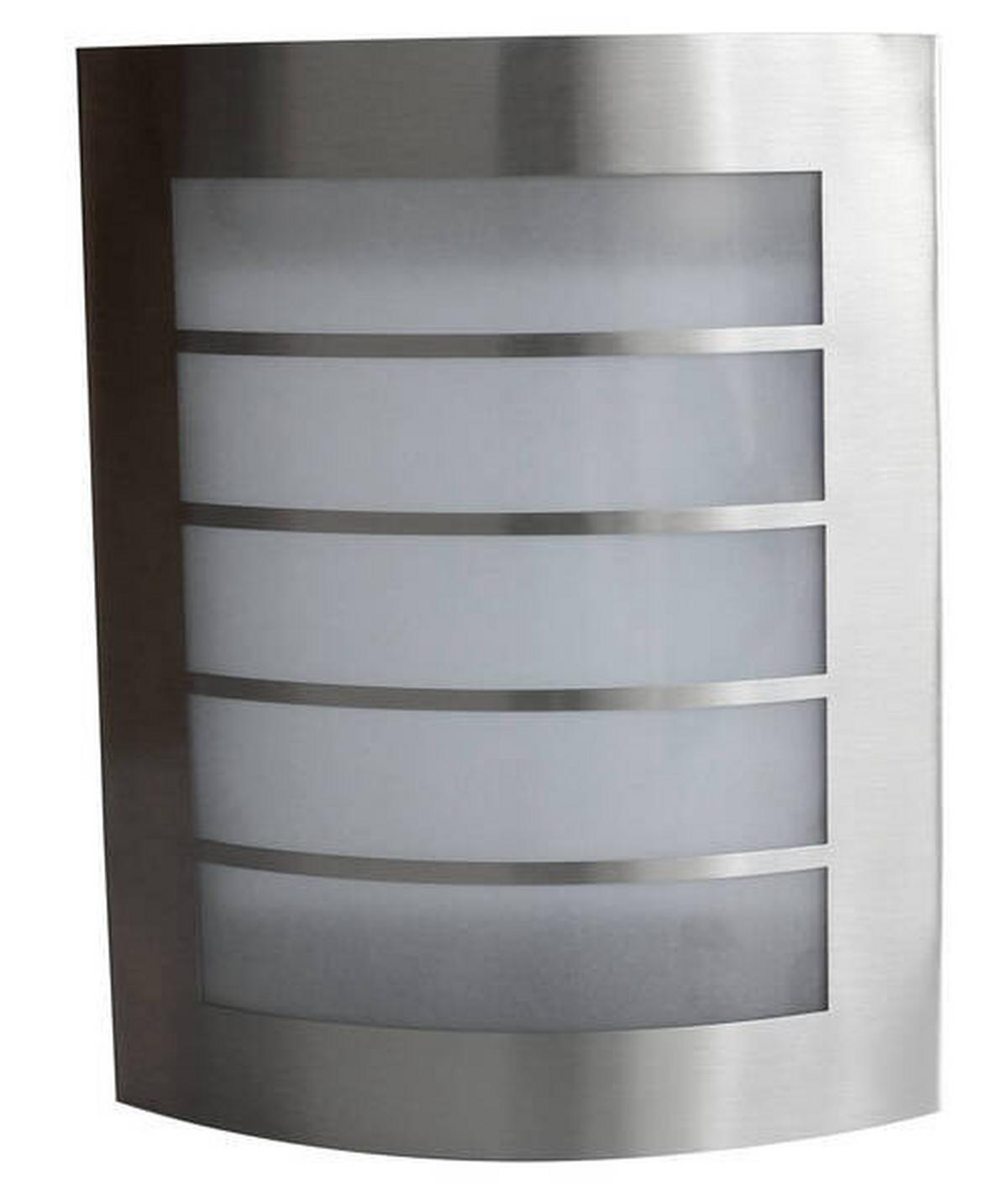 Außenleuchte Slim 6 Watt Edelstahl, Wandmontage - Edelstahlfarben, Basics, Metall (17,6/21,6/6,5cm)