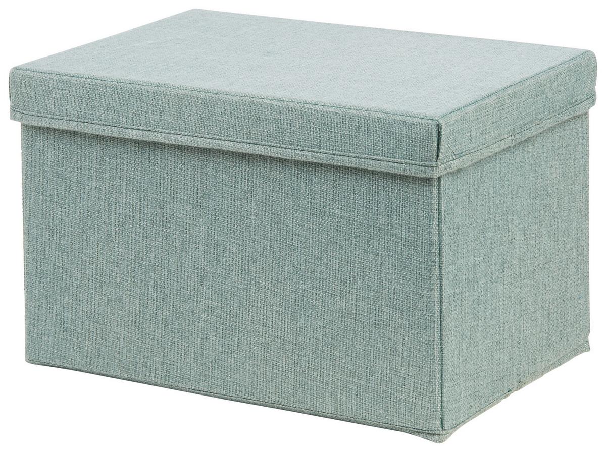 SKLÁDACÍ KRABICE CINDY - CA. 23L -EXT- - zelená, Moderní, karton/textil (38/26/24cm) - Mömax