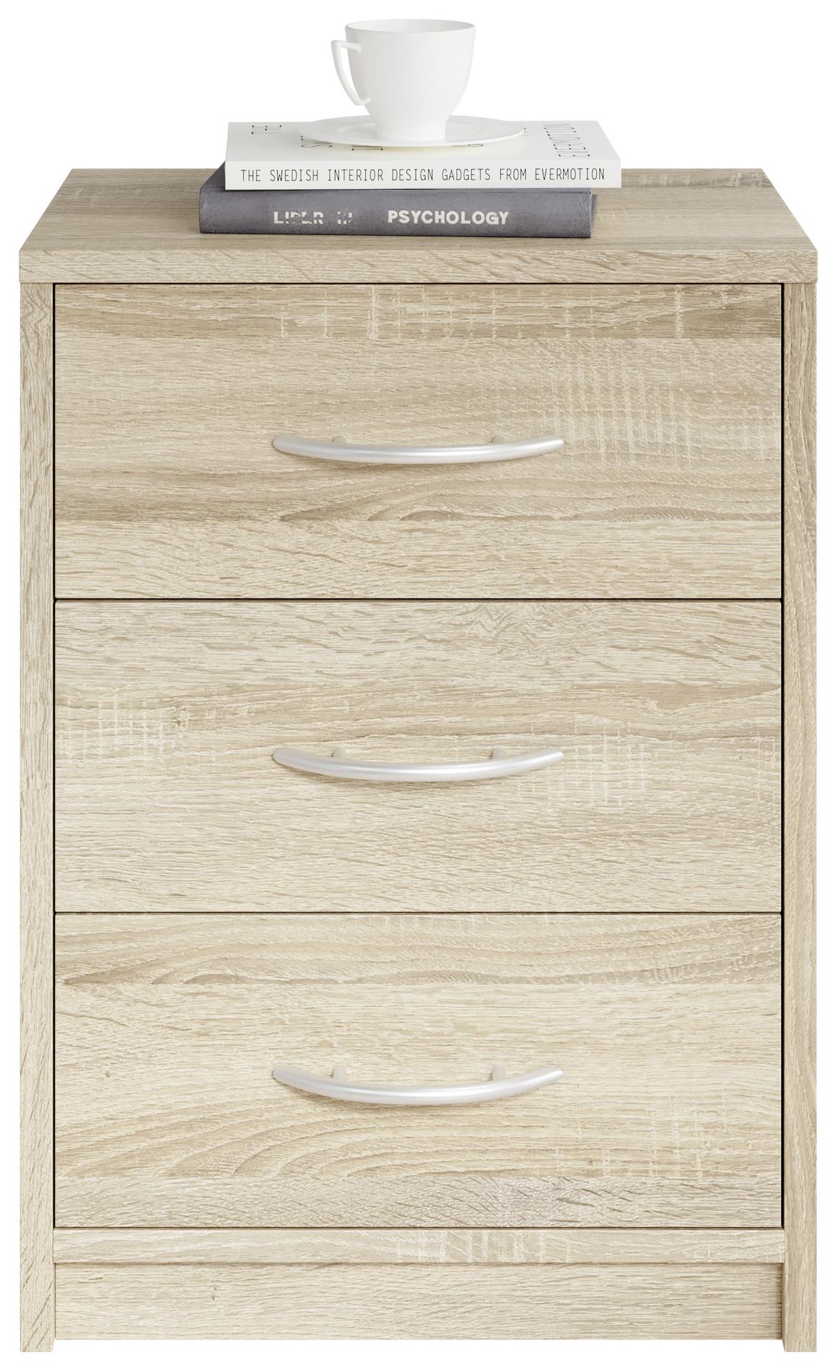 Nachtkästchen Pepe B: 38,5 cm Sonoma Eiche - Sonoma Eiche, Basics (38,5/54/28,2cm) - P & B