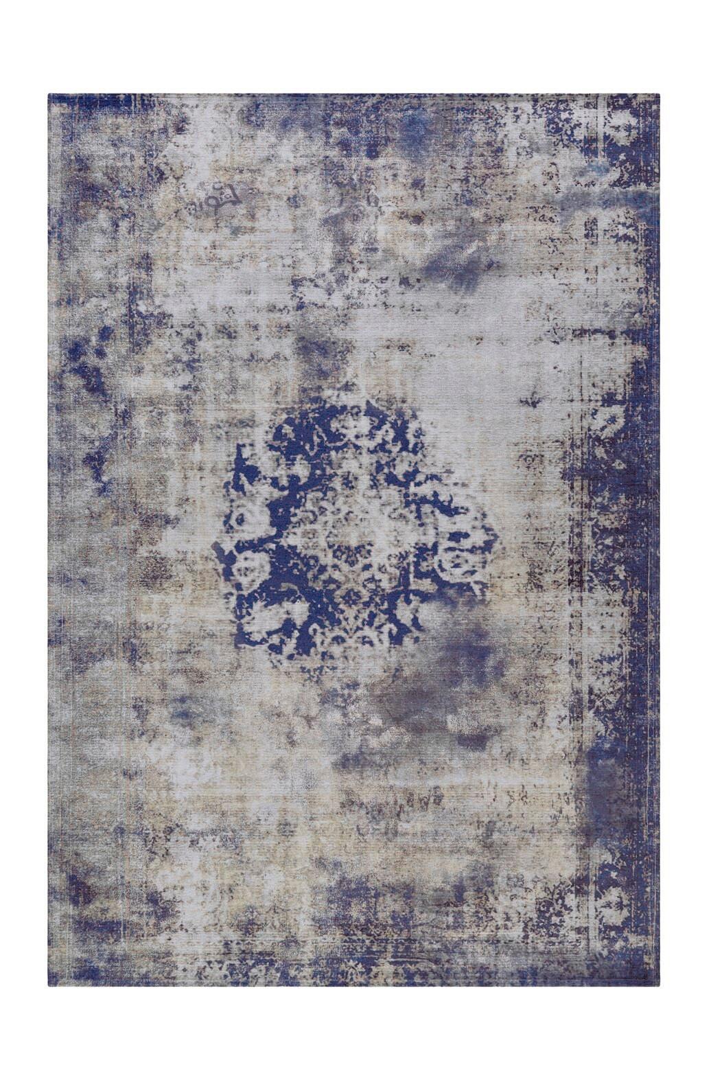 Flachwebteppich Blau Vintage 8403, BxL: 140x200 cm - Blau, KONVENTIONELL, Textil (140/200cm) - Kayoom
