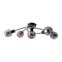 Deckenleuchte Fumoso - Schwarz/Naturfarben, Design, Glas/Metall (18,5cm) - Näve