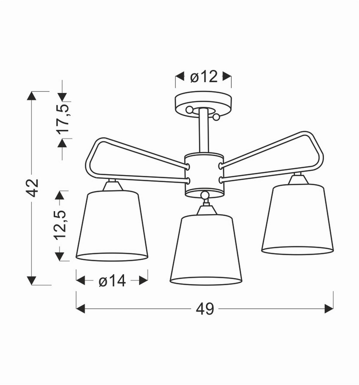 Deckenleuchte 33-21649 Morley - Schwarz, Basics (58,5/58,5/36,5cm)
