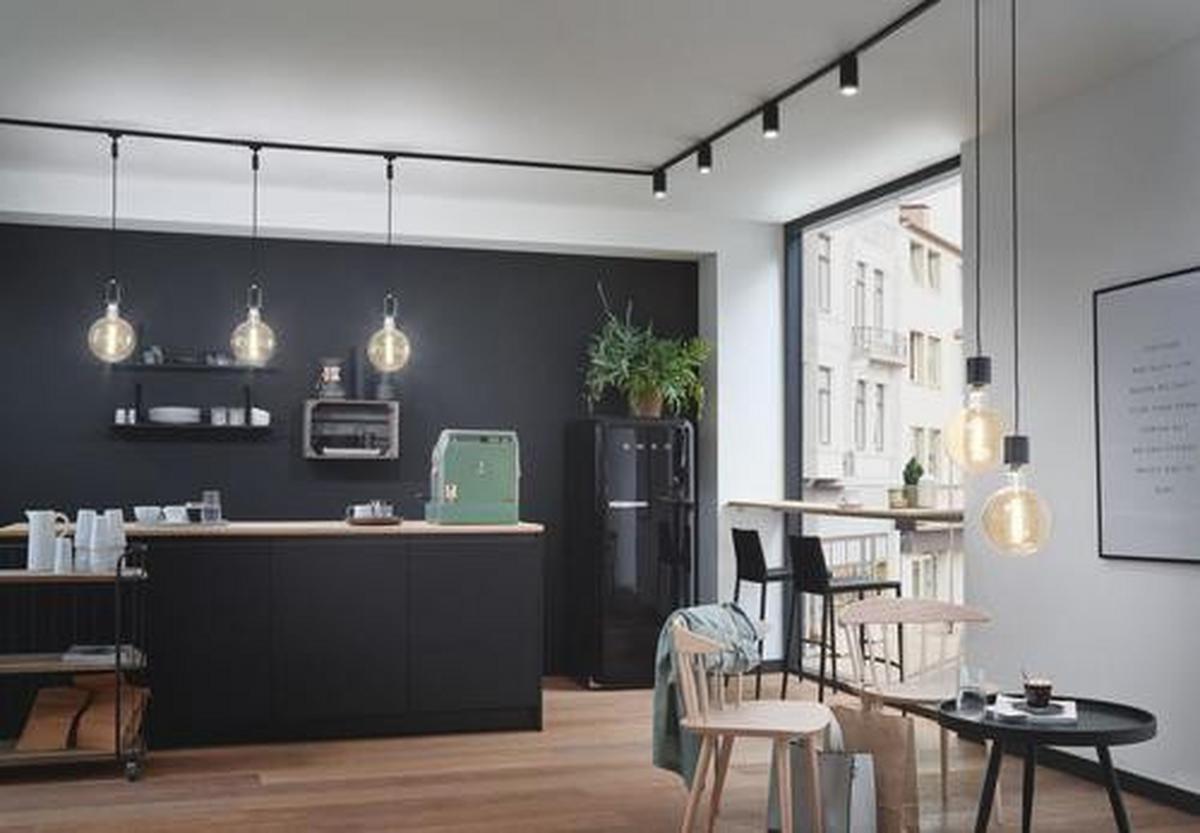 Schienensystem Urail 96904 in Schwarz L: 100 cm - Schwarz, Design, Metall (100cm) - Paulmann