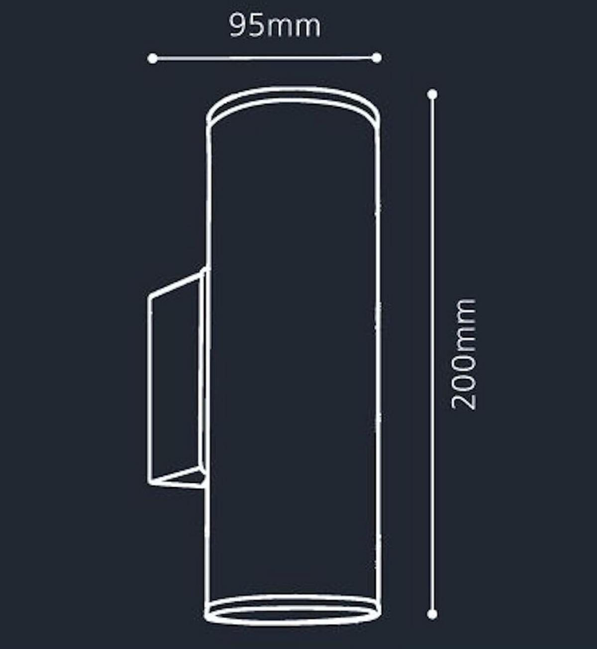 VONKAJŠIE NÁSTENNÉ SVIETIDLO RIGA-C - farba ušľachtilej ocele, Design, kov (9,5/20cm) - Eglo