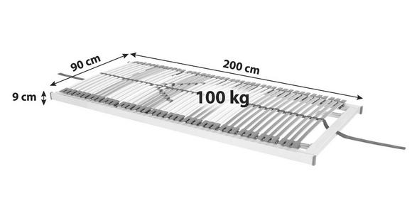 Lattenrost Comfort 120x200 cm verstellbar 7 Zonen - Schwarz/Weiß, Holz (120/200cm) - Primatex