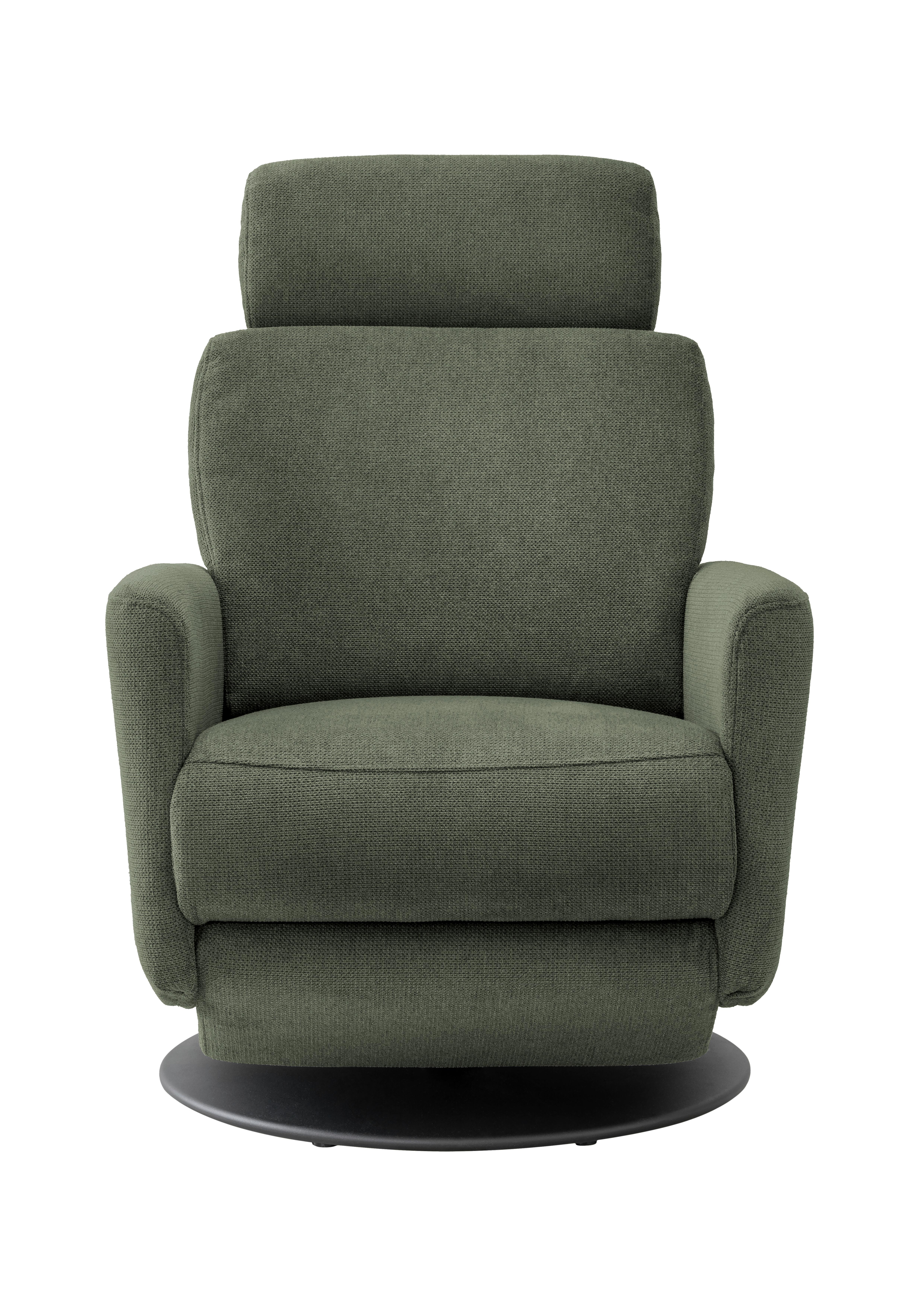 Relaxsessel Centrale T: 87-154 Cm, Dunkelgrün - Dunkelgrün/Schwarz, MODERN, Textil (77/105/87-154cm) - Livetastic