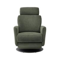 Relaxsessel Centrale T: 87-154 Cm, Dunkelgrün - Dunkelgrün/Schwarz, MODERN, Textil (77/105/87-154cm) - Livetastic