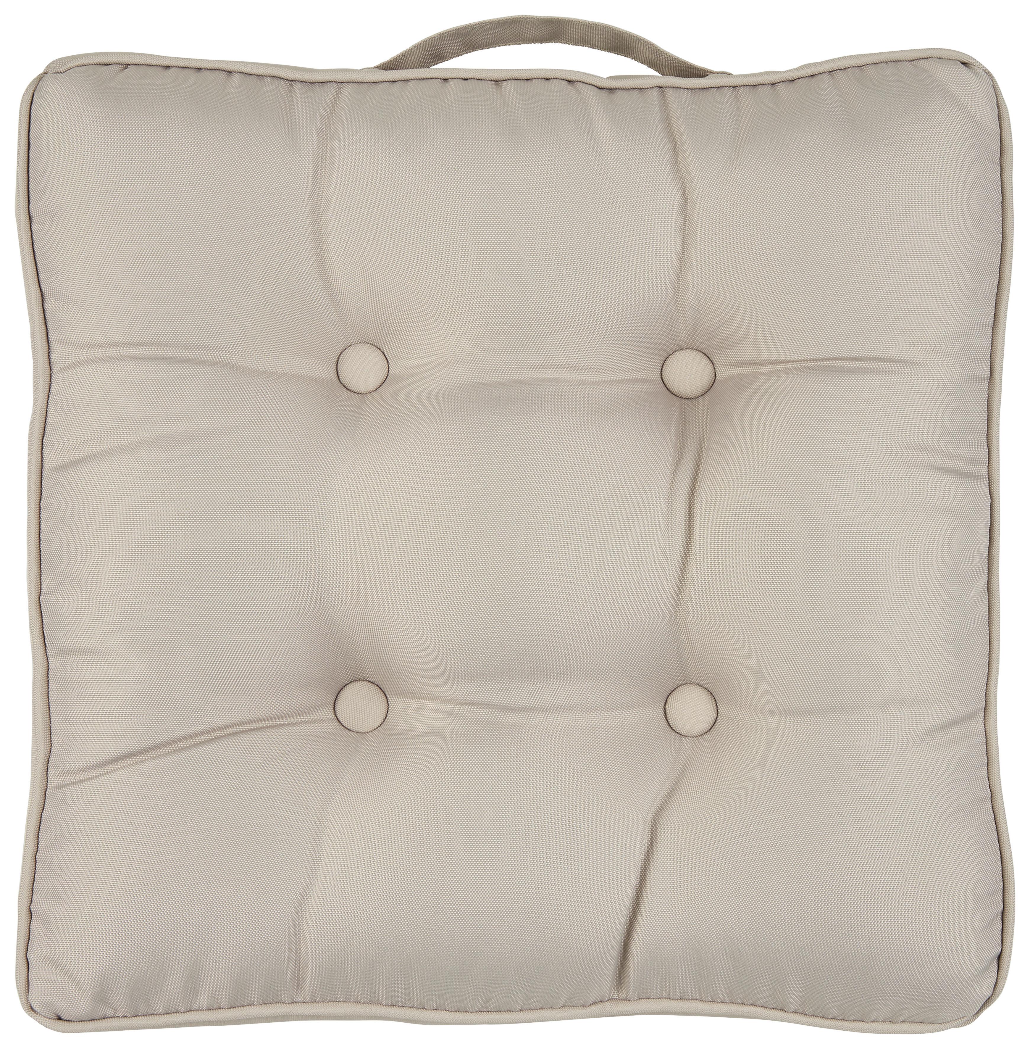 Sitzkissen 43x43x8 cm Beige - Beige, MODERN, Textil (43/43/8cm) - Luca Bessoni