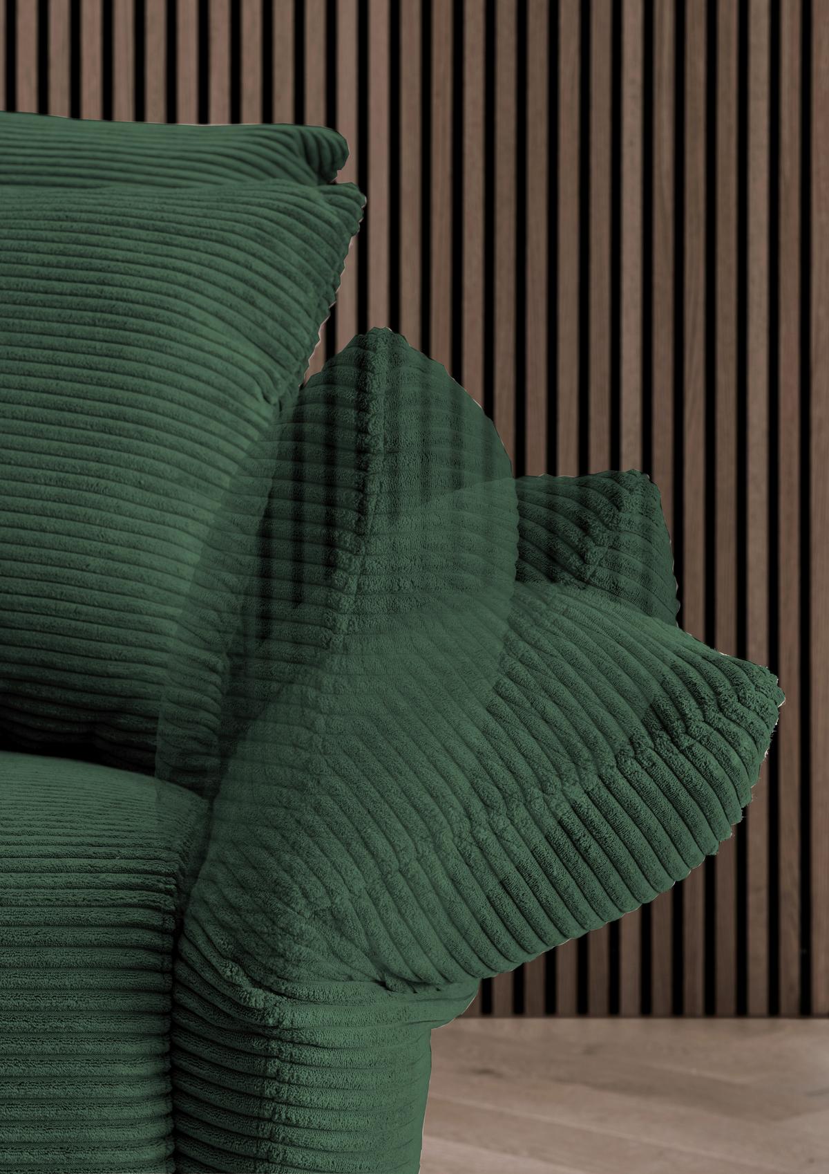 Ecksofa Vanilla Dunkelgrün S: 178x264-302 cm - Dunkelgrün/Schwarz, Design, Textil (178/264-302cm) - Livetastic