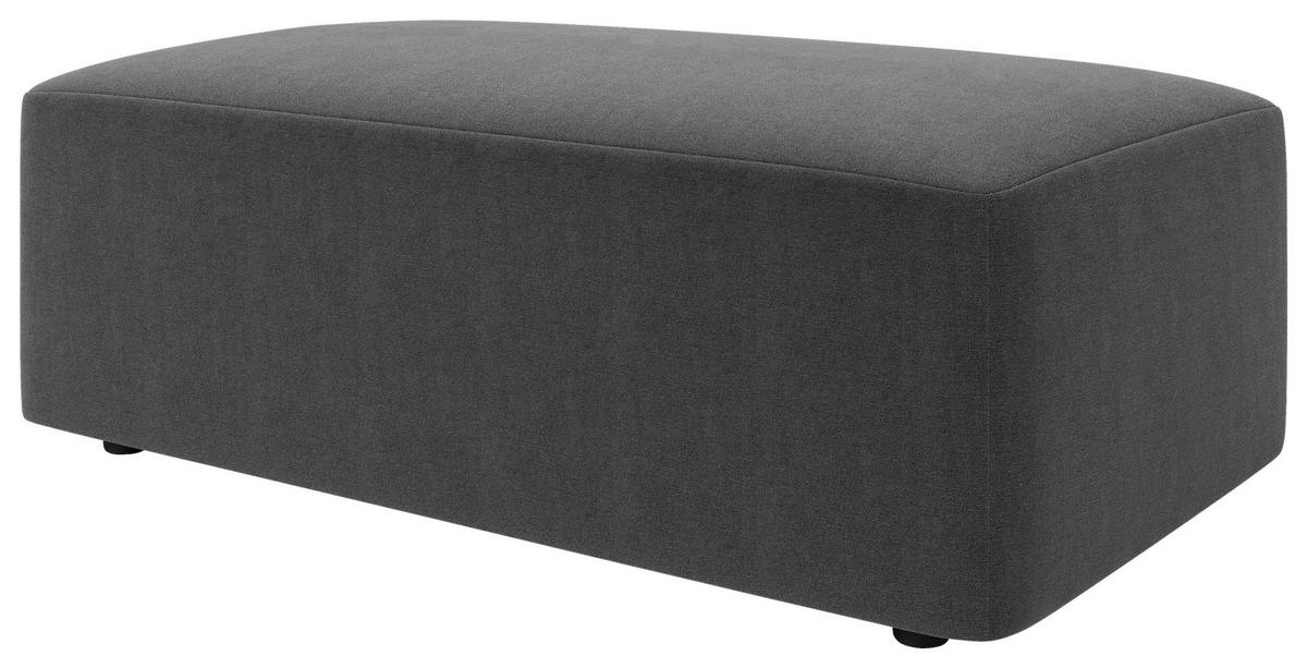 Hocker Wien, Anthrazit B: 112 cm - Anthrazit/Schwarz, MODERN, Textil (112/44/66cm) - Trendmanufaktur