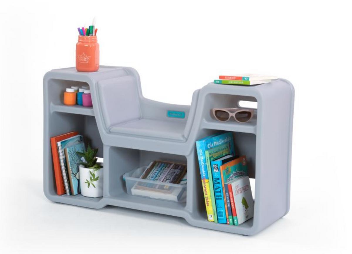 Kinderbank Simplay3 2-in-1 Kunststoff Grau Mit Stauraum - Grau, Basics, Kunststoff (89,4/26,7/49,5cm)