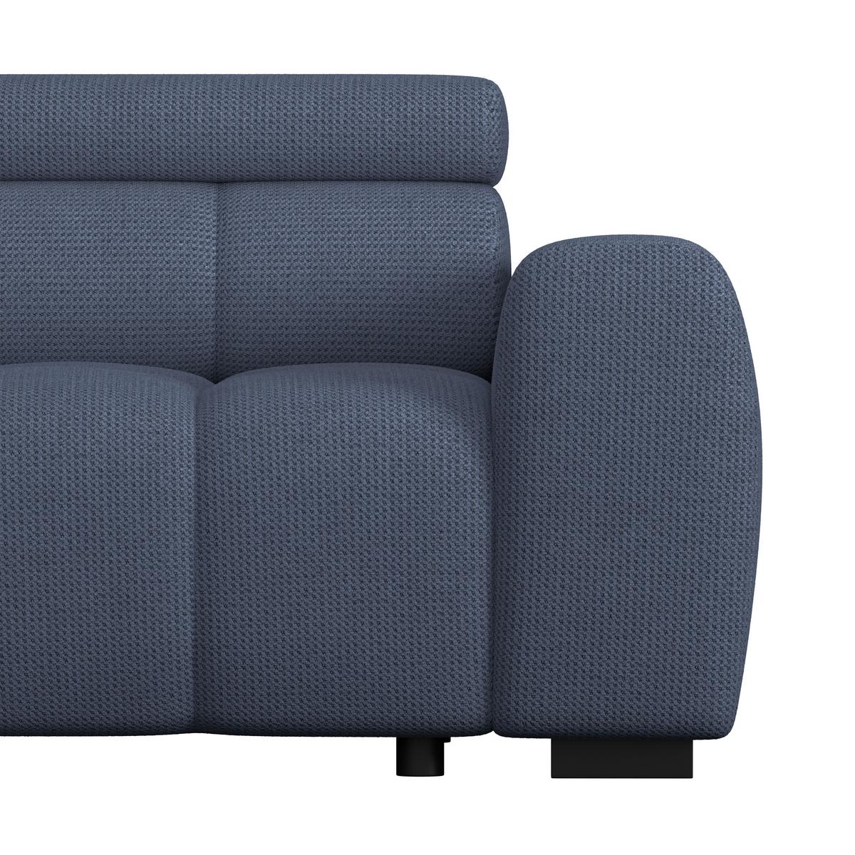 Ecksofa Fargo S Blau, B: 168cm - Blau/Schwarz, Trend, Textil (168/285cm)