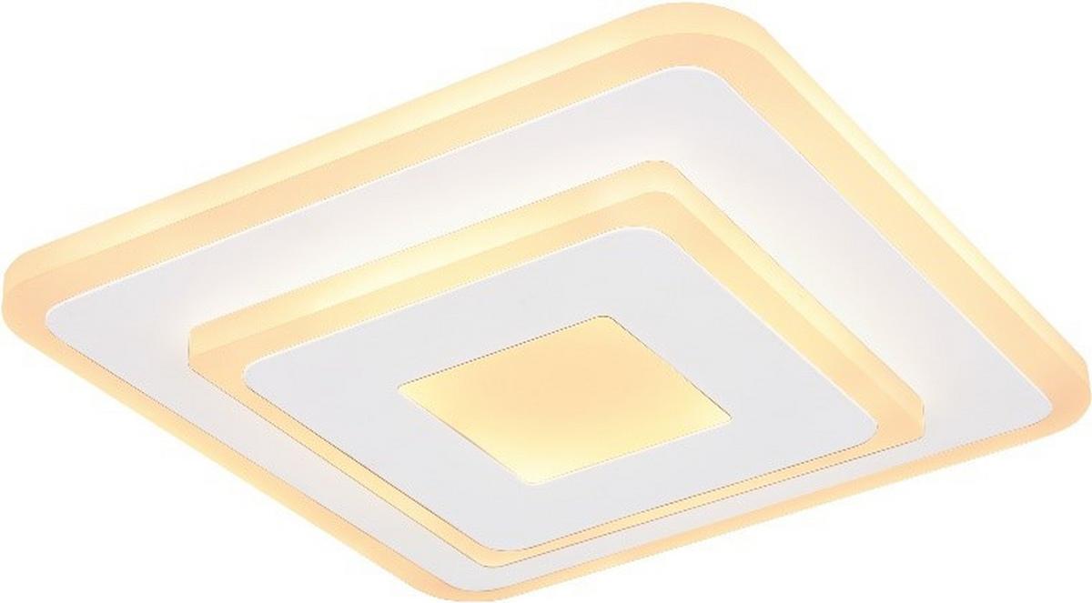 STROPNÍ LED SVÍTIDLO BIZULO - bílá/opál, Moderní, kov/plast (20/20/4,6cm) - Mömax