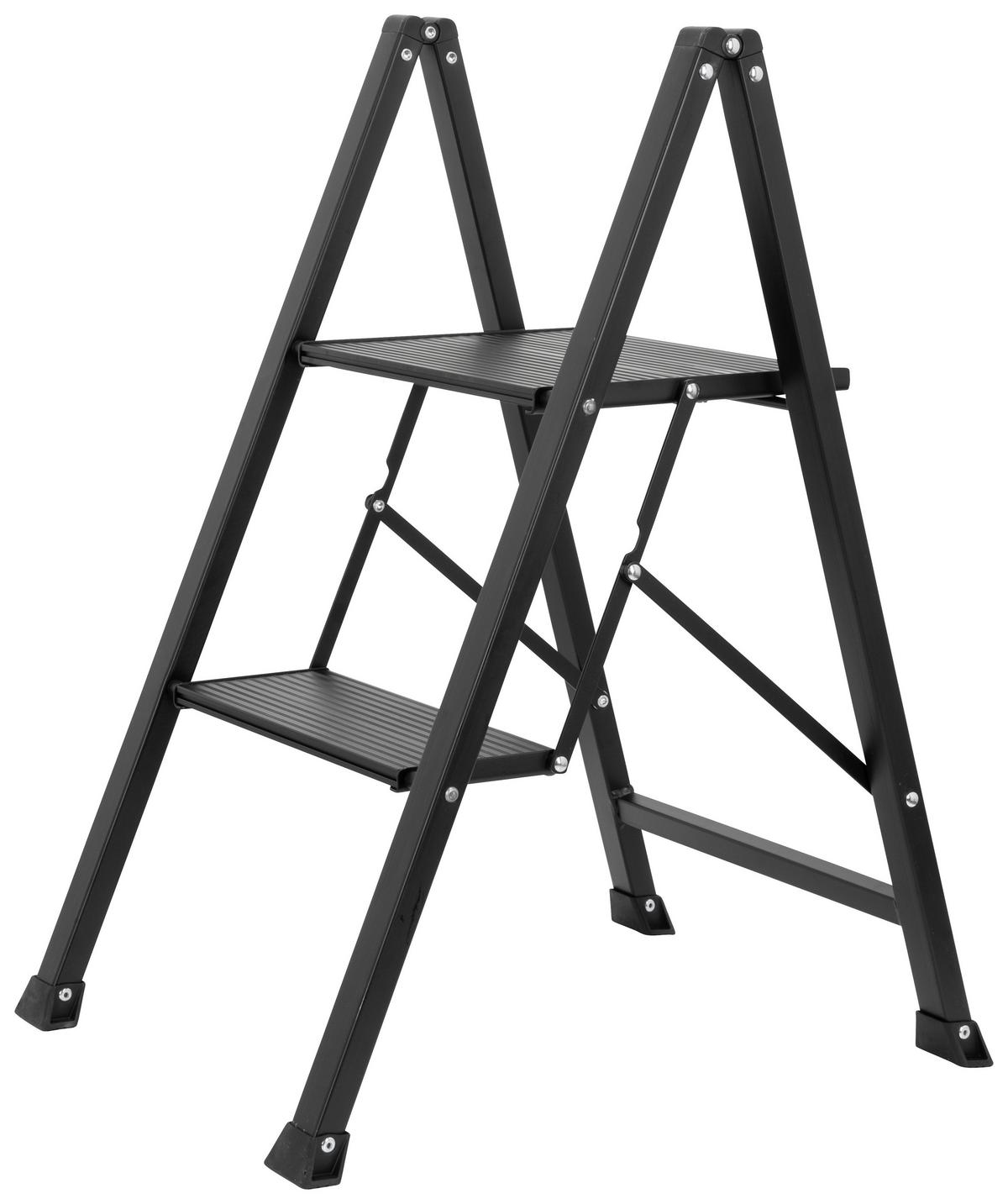 Leiter Solid W5 - Schwarz, Basics, Metall (42/72/5cm) - MID.YOU