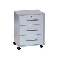 Rollcontainer Office Edition grau/Weiß B: 44 cm - Weiß/Grau, MODERN, Holzwerkstoff/Kunststoff (44/58/40cm) - MID.YOU
