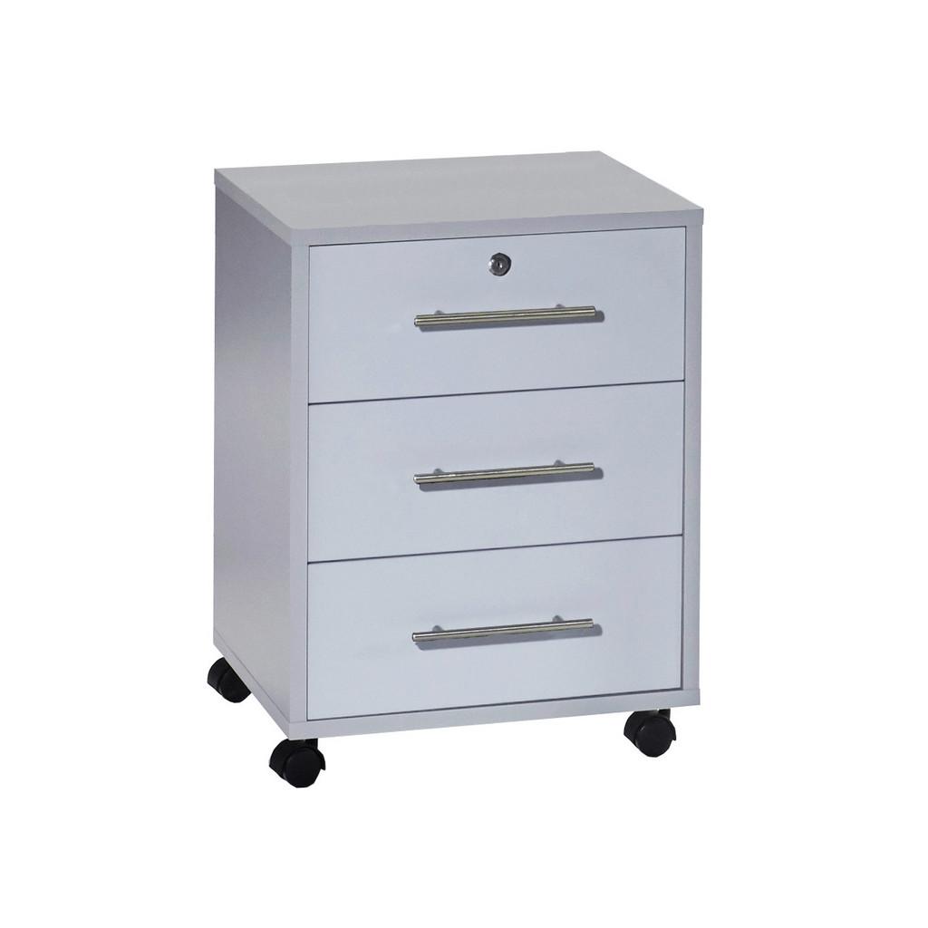 Rollcontainer Office Edition grau/Weiß B: 44 cm