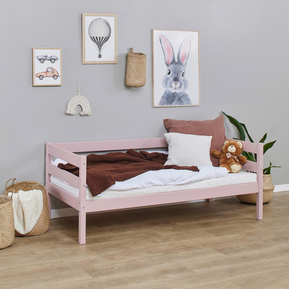 Kinder-/Jugendbett Comfort Rosa, Lf: 70x160 cm - Rosa, MODERN, Holz (70/160cm) - MID.YOU