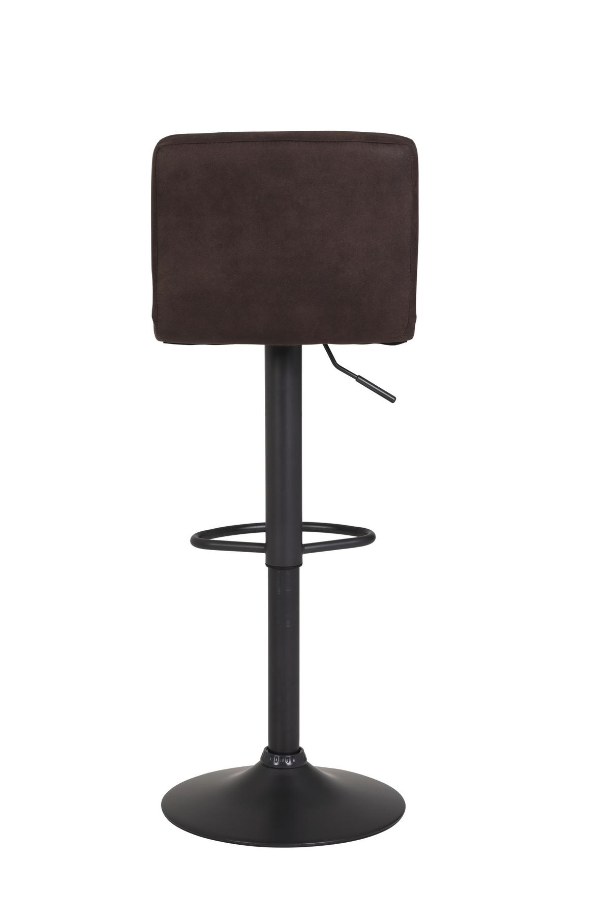 Barhocker-Set höhenverstellbar + Lehne Amanda I Schlammfarben - Schlammfarben/Dunkelgrau, MODERN, Textil/Metall (40/85/48cm) - MID.YOU