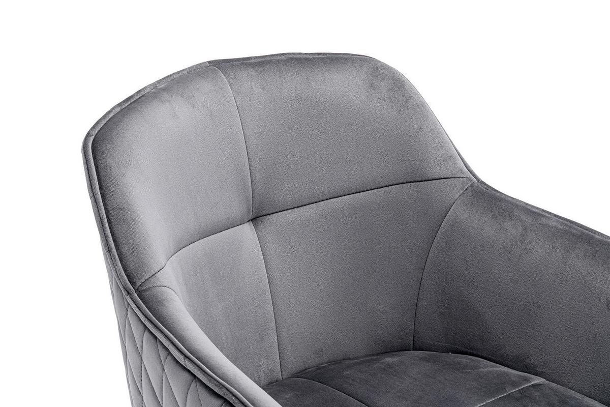 Armlehnstuhl Grau B: 59 Cm - Schwarz/Grau, MODERN, Textil/Metall (59/83/60cm) - Livetastic