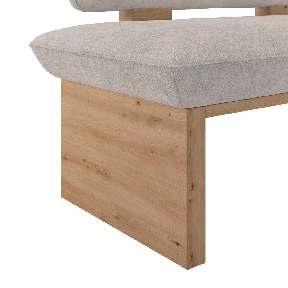 SITZBANK BELUNA II - Eichefarben/Beige, KONVENTIONELL, Holzwerkstoff/Textil (120/87/67cm) - James Wood