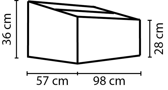 Frühbeet Levana 1 97,5x36x57 Cm Mit Klappöffnung - Mintgrün, Basics, Kunststoff (97,5/36/57cm)
