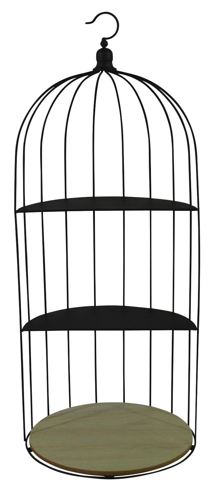 Dekoregal Industrial Living - Schwarz/Naturfarben, Design, Holz/Holzwerkstoff (24/56/24cm)