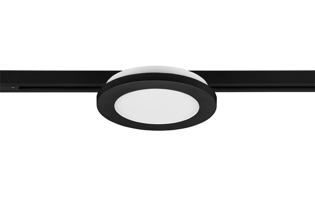 Deckenleuchte Duoline Camillus Ø 17 Cm, Für Schienensytem - Schwarz, Basics, Kunststoff (17,0/2,9cm) - Trio Leuchten