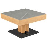 Couchtisch Kapstadt 2 - Eichefarben/Schwarz, MODERN, Holz/Keramik (75/46/75cm)
