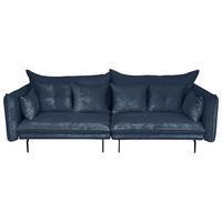 2-sitzer-sofa Sing Blau Cord B: 262 Cm - Blau/Schwarz, Design, Textil (262/91/115cm) - MID.YOU