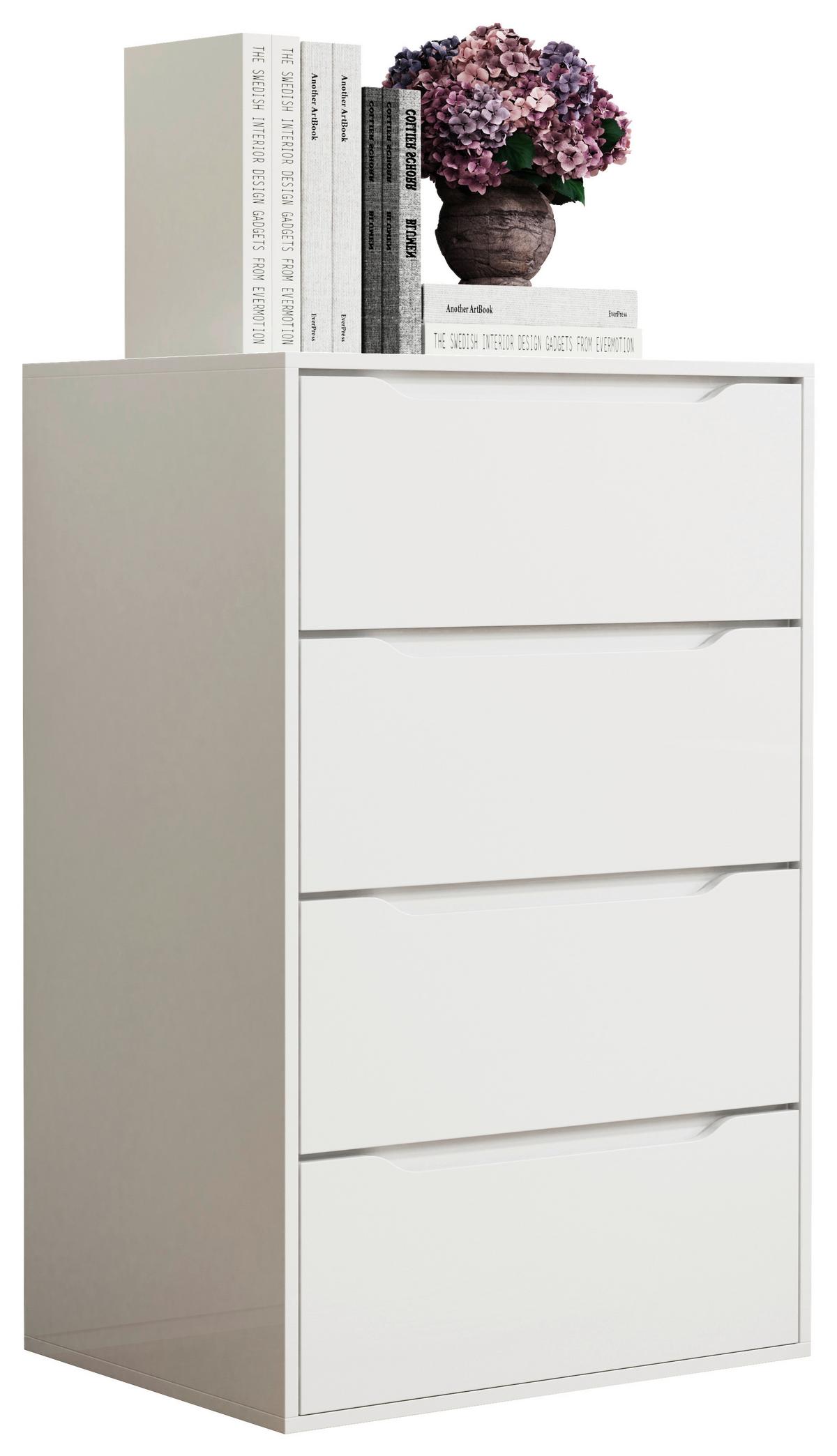 Kommode Malira Weiß B: 65 cm - Weiß, Design, Holzwerkstoff (65/102/48cm) - MID.YOU