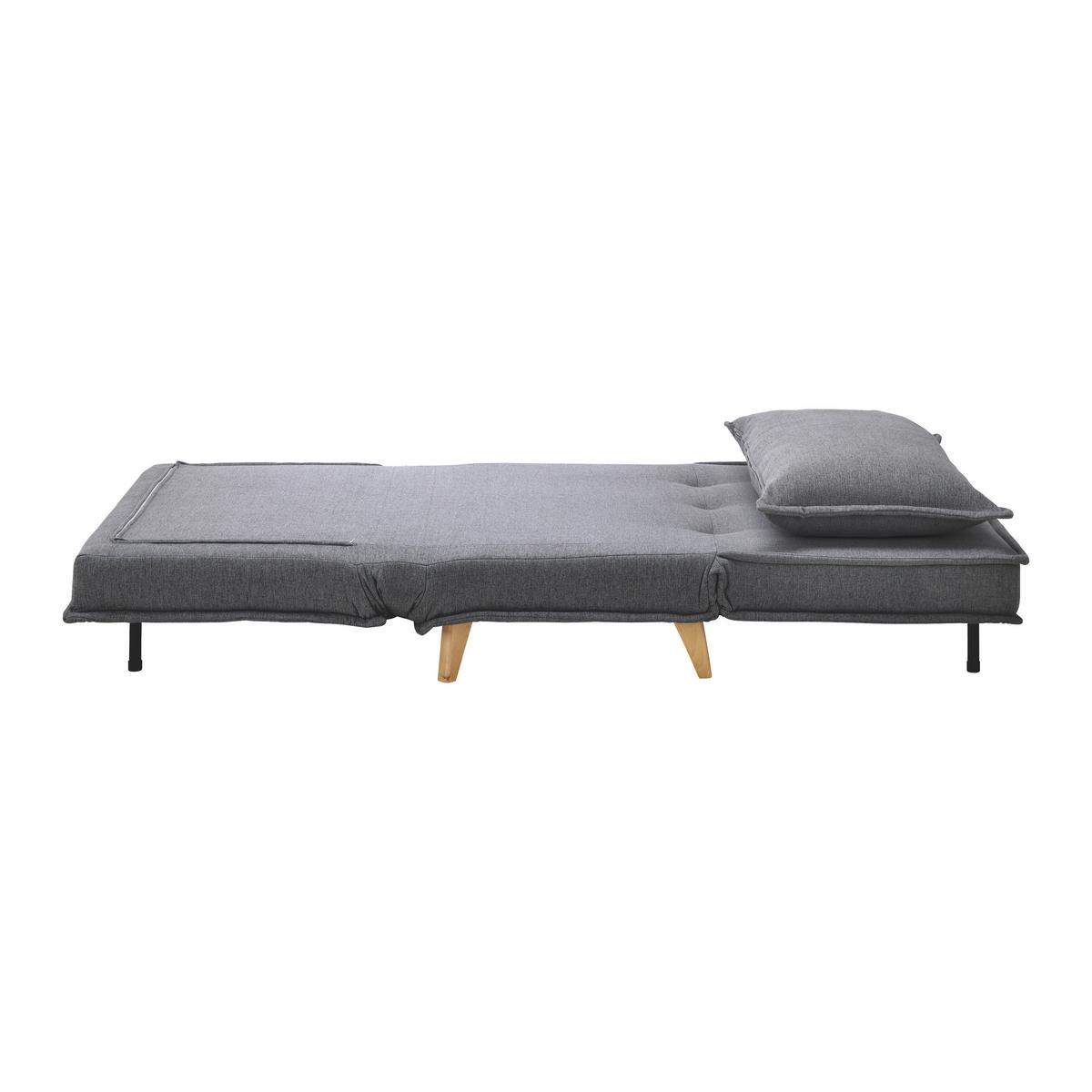 Rozkladacie kreslo LAYLA, tmavosivá - prírodná farba/tmavosivá, Modern, drevo/textil (104/92/84cm) - P & B