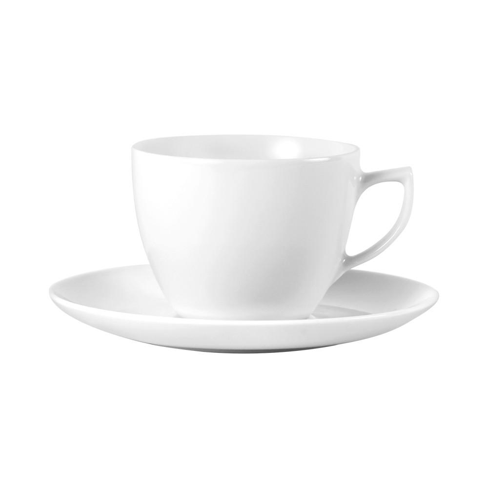 Šálek A Podšálek Na Kávu Katarina, 250ml - bílá, Konvenční, keramika - Modern Living