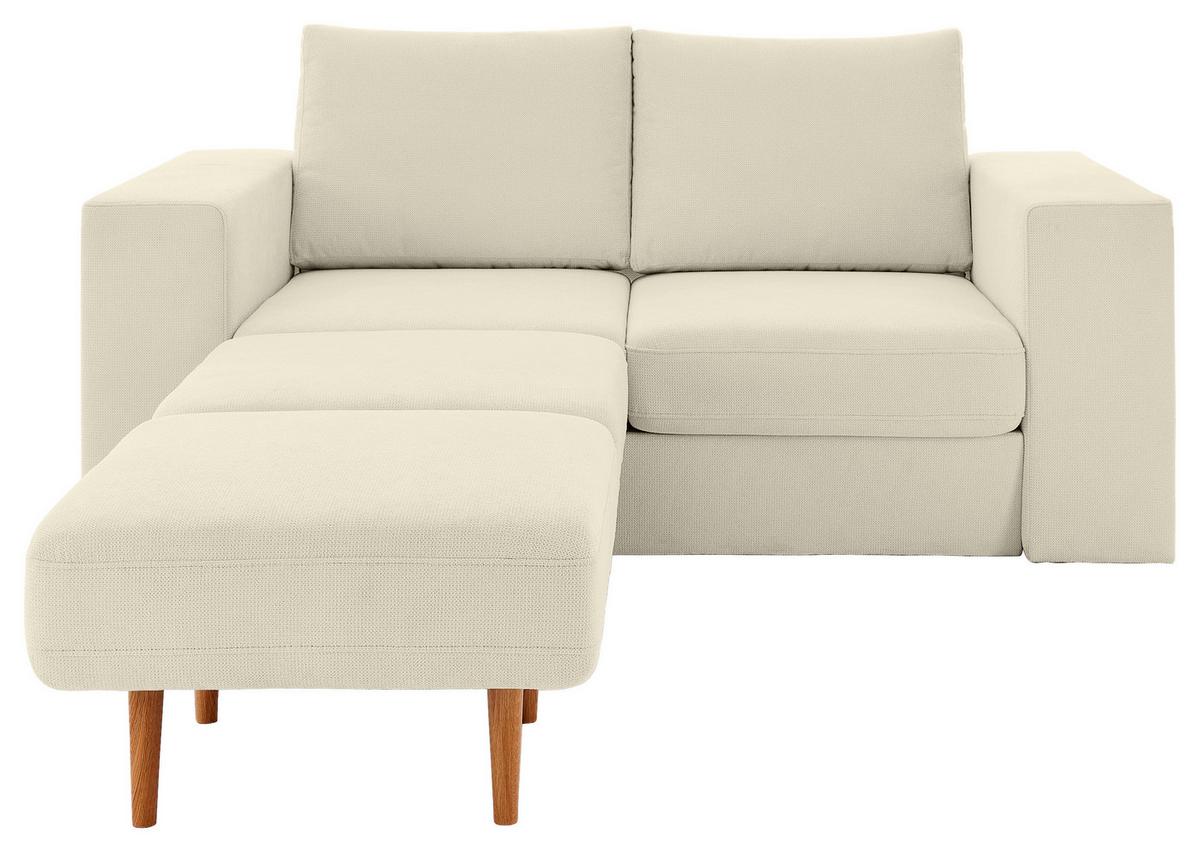 3-sitzer-sofa Looks V-1 - Eichefarben/Creme, Design, Textil (212/96/107cm) - LOOKS by W.Joop