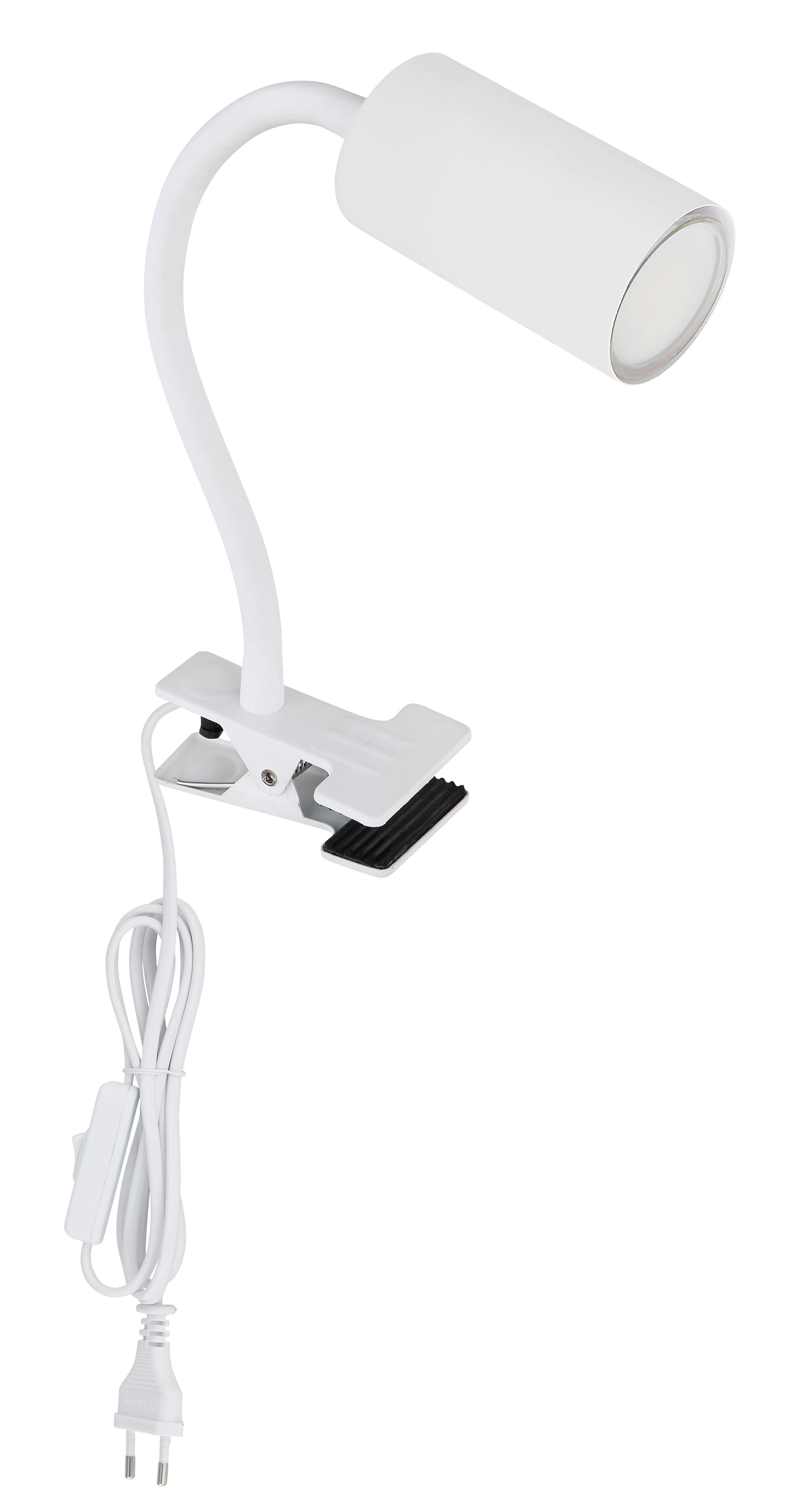 Klemmleuchte Weiß verstellbare Arme