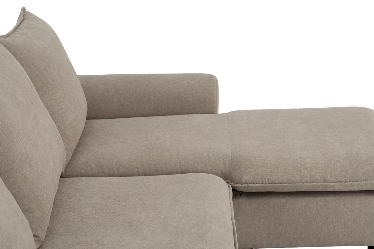 Ecksofa Milly - Beige/Schwarz, MODERN, Textil (207/138cm) - P & B