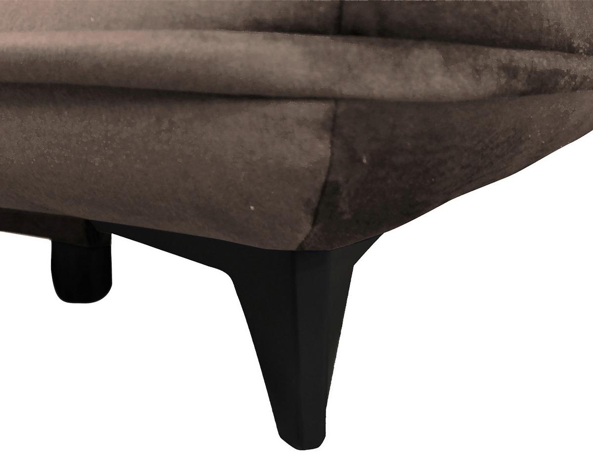 Schlafsofa Look Braun inkl.bettkasten+schlaffunktion - Schwarz/Braun, Design, Textil (217/73/86/106cm) - MID.YOU