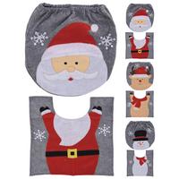 Karácsonyi Wc Fedél Huzat És Wc Szőnyeg - textil