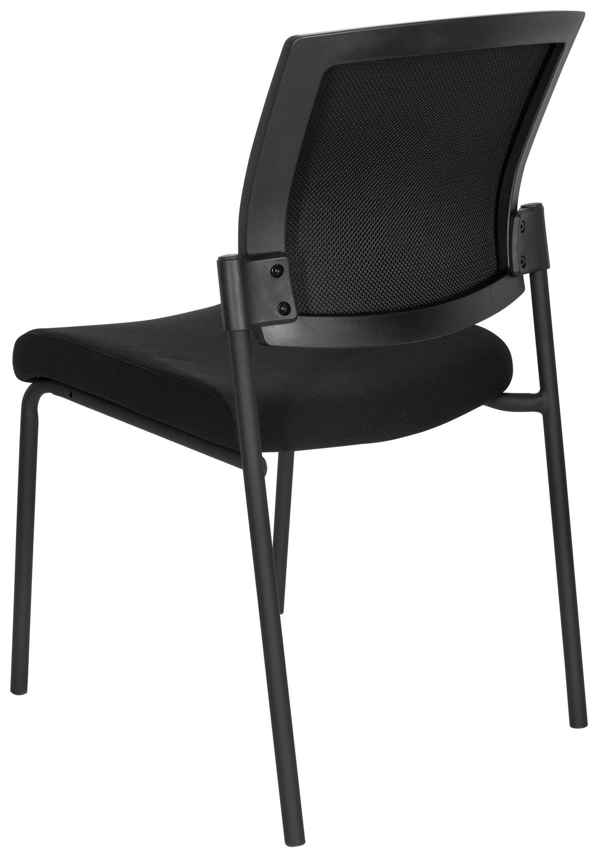 Besucherstuhl K9 V Pro Schwarz - Schwarz, MODERN, Textil/Metall (48/90/58cm) - MID.YOU