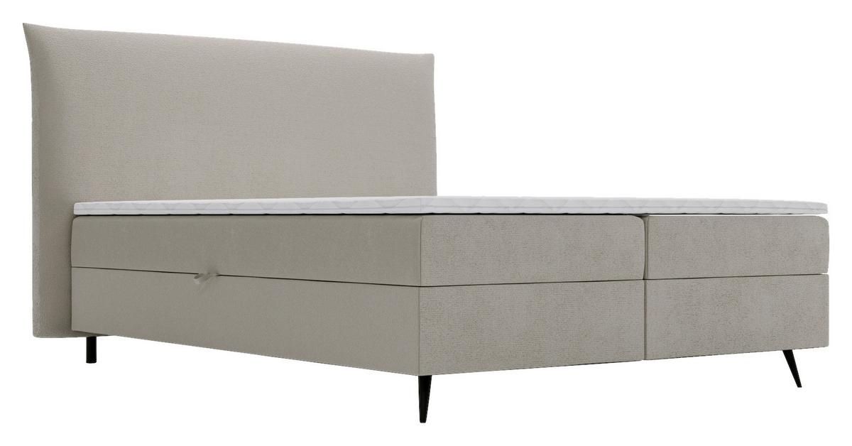 Boxbett Foxy Beige - Beige/Schwarz, Basics, Holz/Holzwerkstoff (180/200cm) - Livetastic