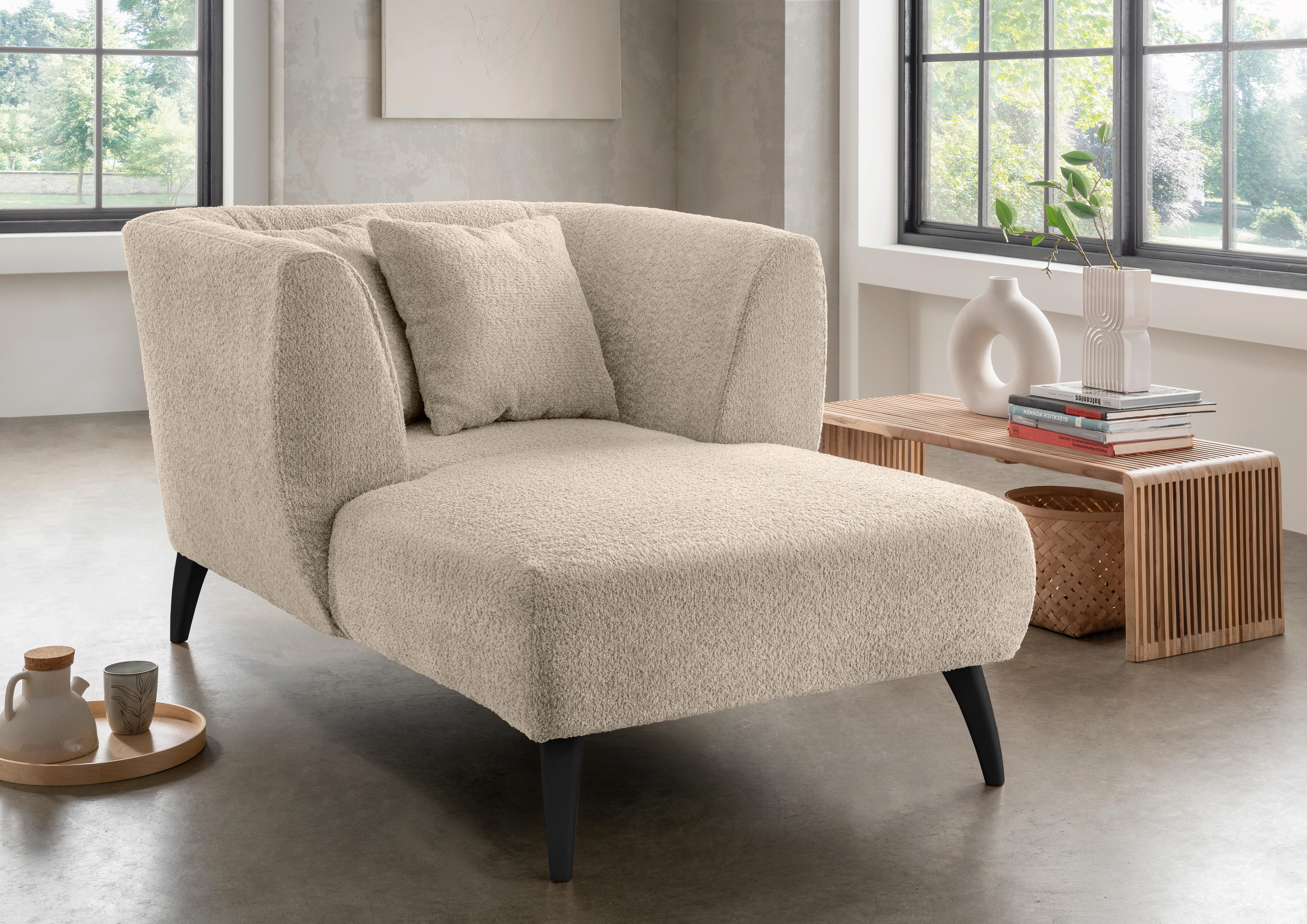 XXL-Sessel inkl. Zierkissen Colori Beige - Beige/Schwarz, MODERN, Textil (108/84/155cm) - MID.YOU