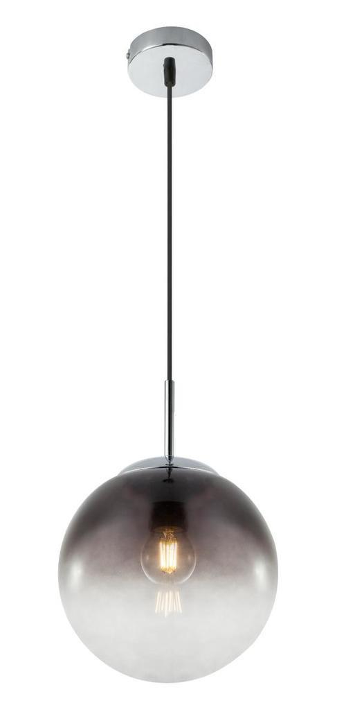 Hängeleuchte Varus H: 120 cm 1-Flammig mit Rauchglas - Basics, Glas/Metall (20/120cm) - Globo